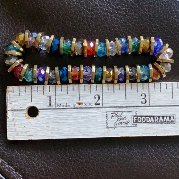 Primary Crystal Bead Stretch Bracelet - Picture 3 of 4